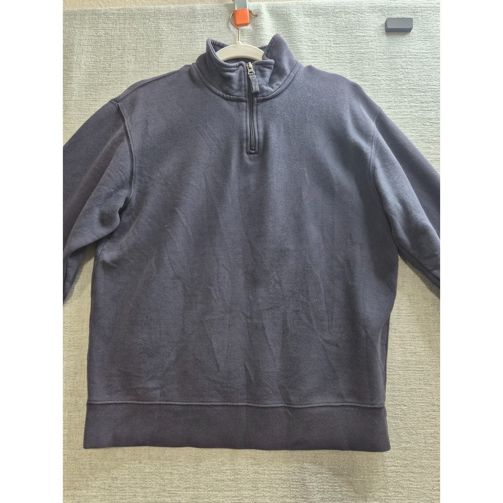 Vintage Gap Rotation Sweatshirt Mens S Blue Fleece Lined Mock Neck Quarter Zip